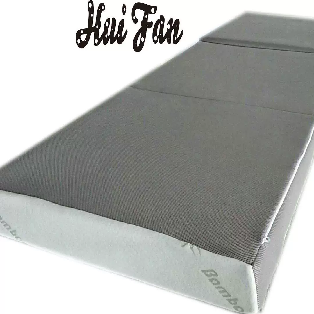 竹纤维，网眼布，海绵折叠床垫，记忆棉折叠床垫，三折垫