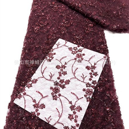 Tejido de encaje de bordado de cuentas 3D Gaoding moda del sudeste asiático anfitrión vestido de baile tela de mitzvah