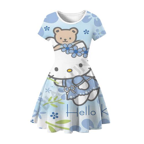 Hello Kitty Children's Dress for Girls, for Girls and Middle Children, Baby Bodysuit Dress, New Princess Dress