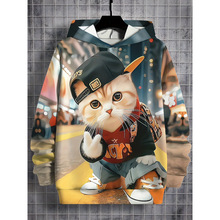 R 35764 3D Cartoon Kids Hoodie 3D ��ͨ��ͯ���¿羳����ͨ