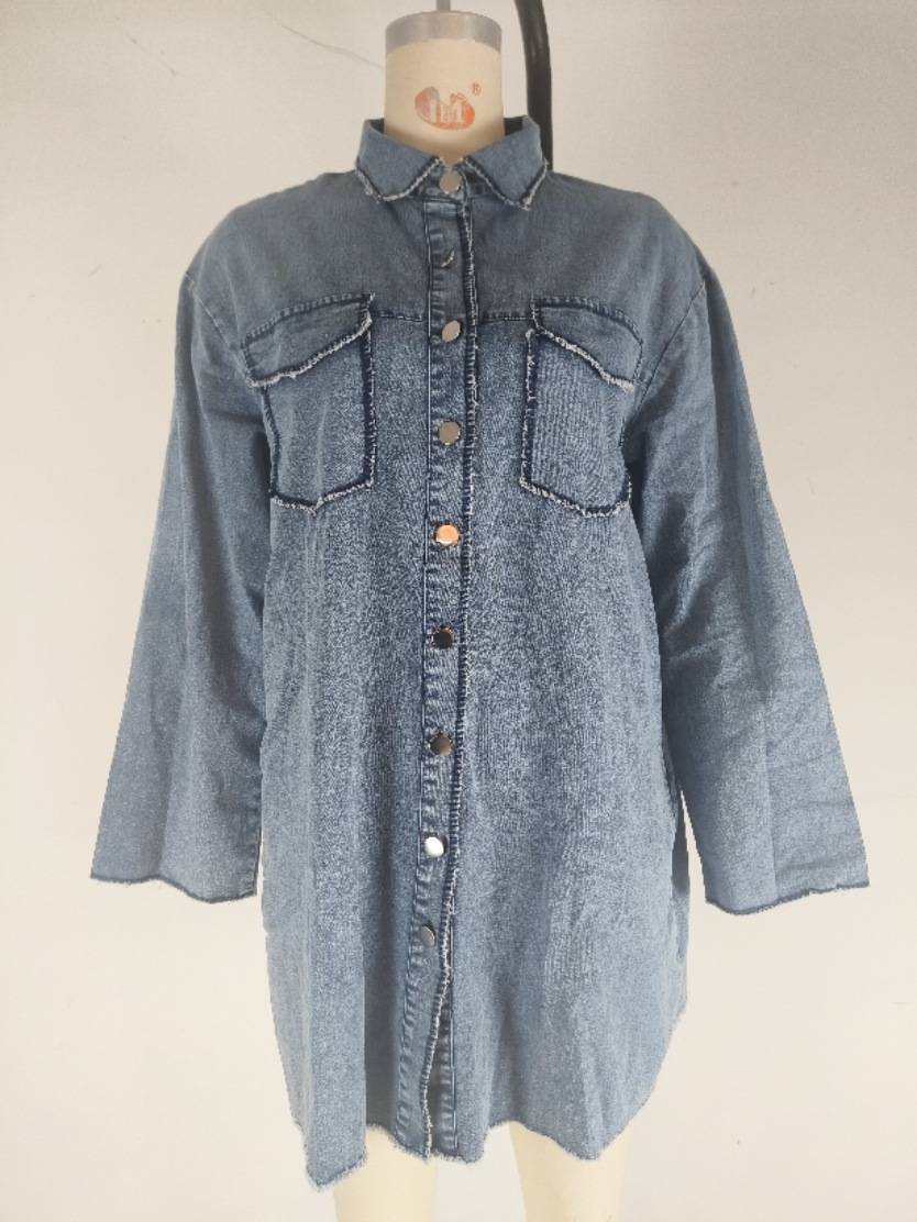 Spring, Autumn Season Women's Gender Women's Streetwear Solid Color Single Breasted Coat Denim Jacket