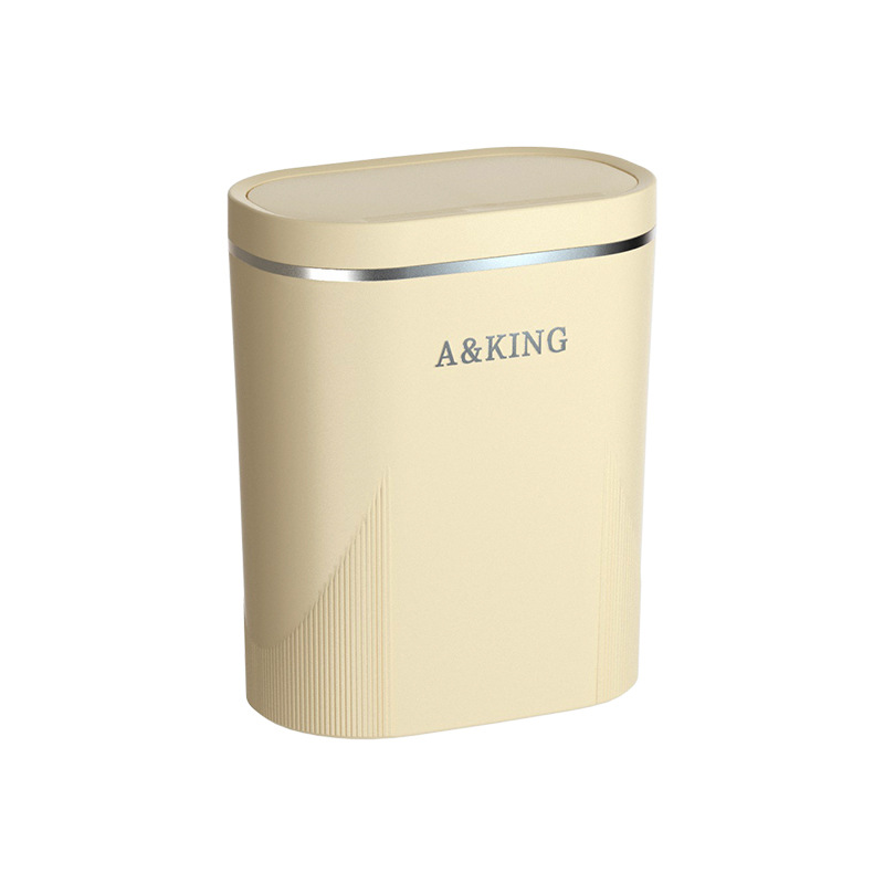 Basura de presión de alto valor facial doméstico ligero lujo baño cocina crema viento sala de estar dormitorio hendidura cesta de basura