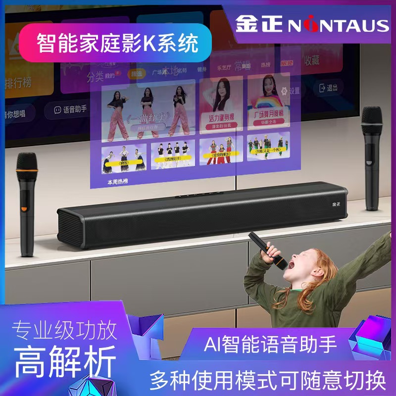 Jin Zheng home theater smart bluetooth speaker k song all-in-one machine karaoke machine karaoke theater audio