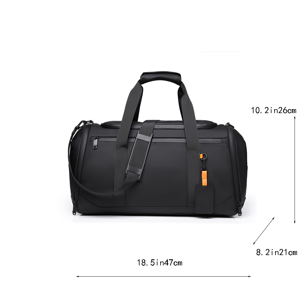 Bolsa de embarque de gran capacidad para viajes transfronterizos, bolsa de viaje portátil ligera y resistente al desgaste con barra de tracción