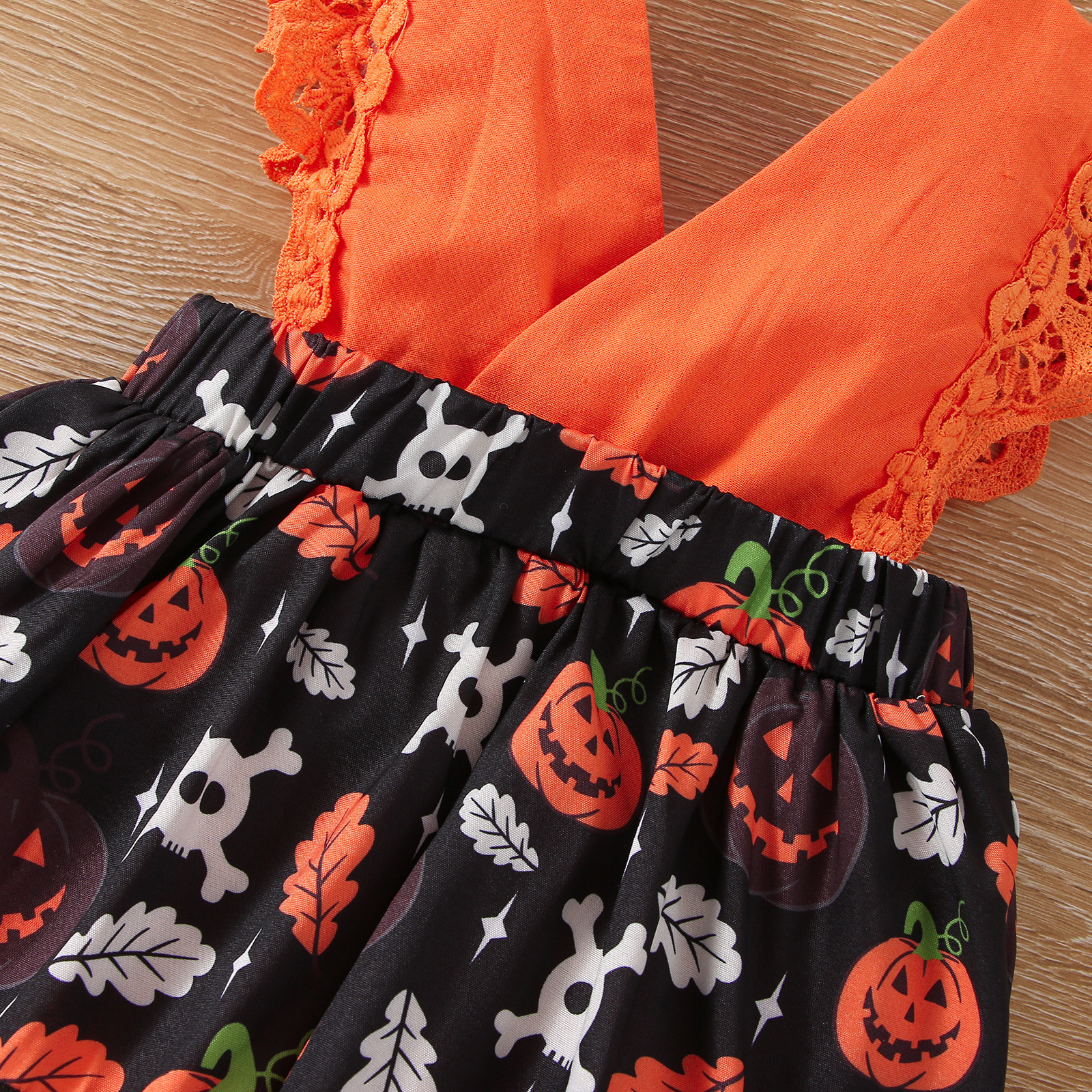 Halloween Fashion Pumpkin Polyester Baby Rompers display picture 3