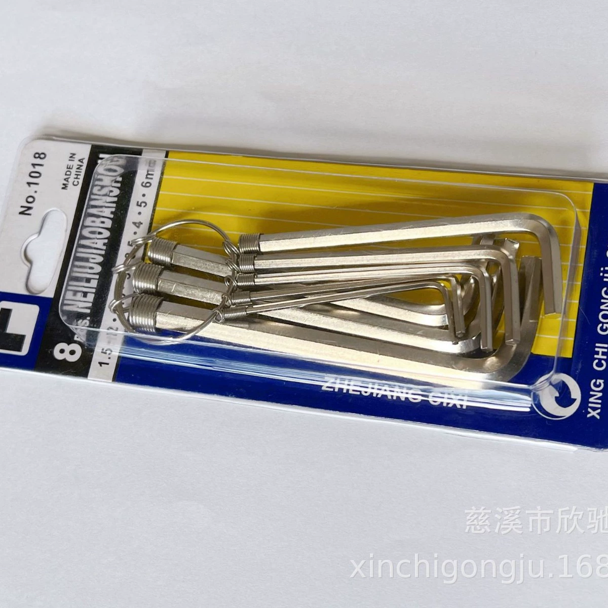 Инструменты Xinchi для жесткого 8pc набор брелков L синий белый цинк внутренний шестигранный ключ плоская головка внутренней шестигранной ложки типа L