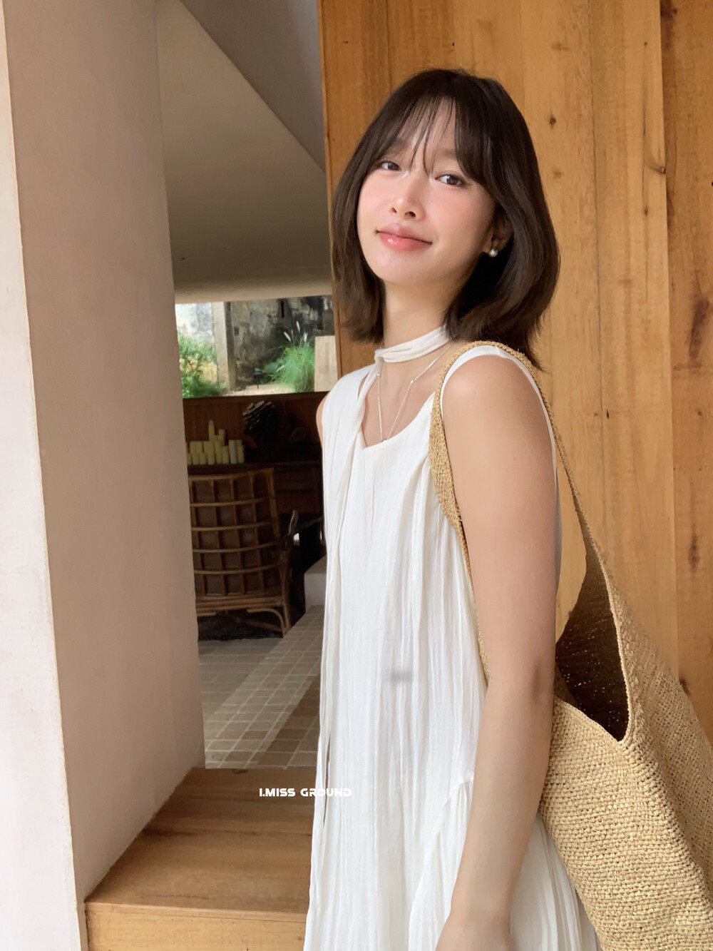 Đầm maxi nữ không tay chất liệu Tencel phong cách nghỉ dưỡng Hàn Quốc — trắng sữa, Bột cam, xanh lá cây chi tiết 26