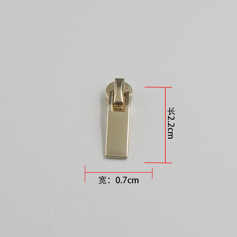 批发金属拉链头 3号拉链头浅金拉头拉片箱包拉链拉扣头5号拉链头|undefined
