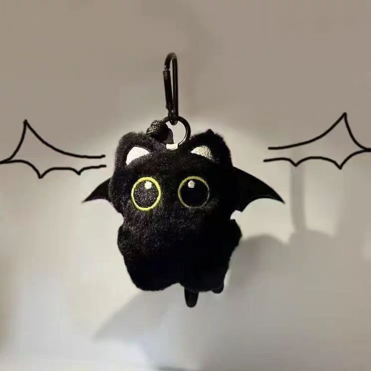 Alas fantasma pequeño gato negro colgante Big Eyes Punk bolsas lindas colgando bolsas escolares colgantes regalo para parejas