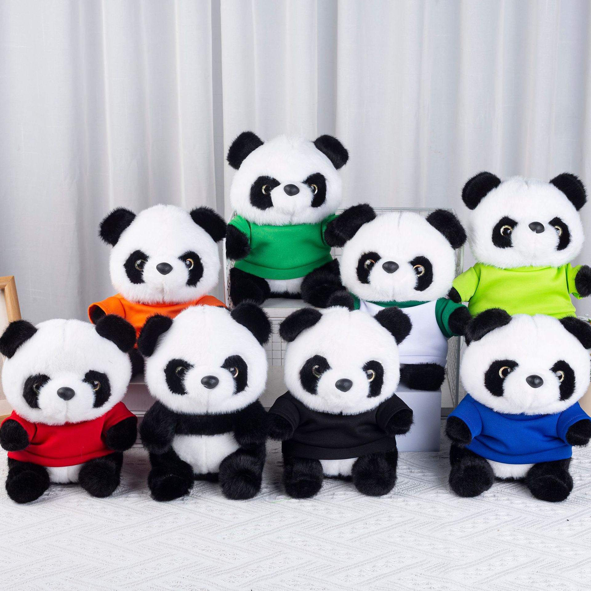 Tesoro nacional panda gigante juguetes de peluche Chengdu recuerdos muñecas de tela se puede imprimir logotipo simulado muñecas de panda