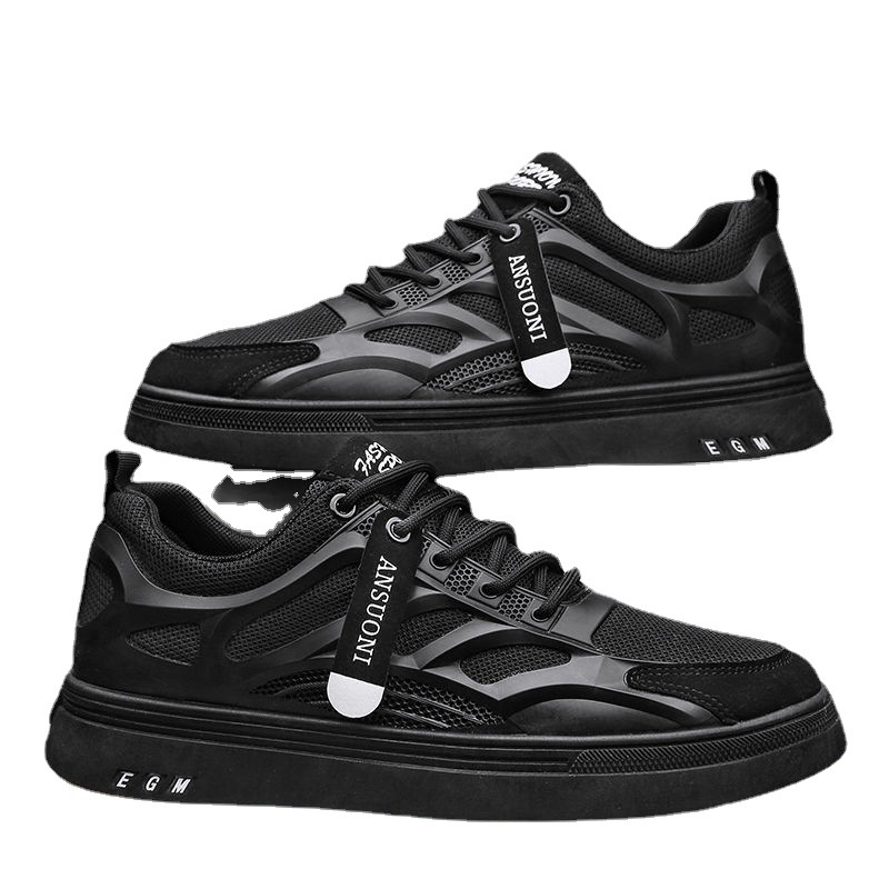 Zapatos de verano para hombre 2023 nuevos zapatos casuales deportivos con superficie de malla transpirable para estudiantes de moda, zapatos casuales ligeros y resistentes al desgaste, zapatos de moda