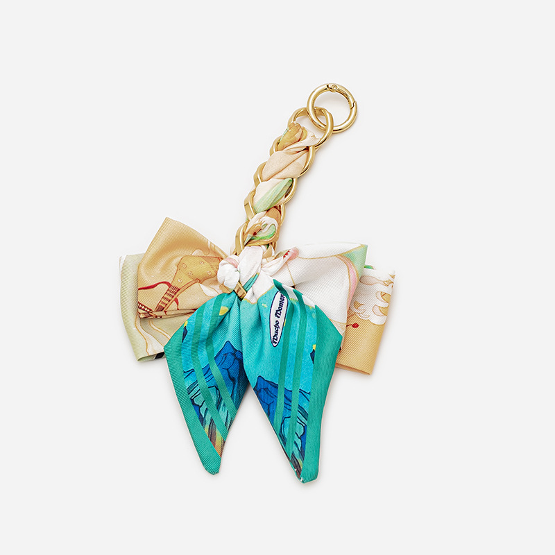 Bolsa de cadena de extensión bolsa de nudo de arco con bolsa de cadena colgante correa de cadena DIY bolsa cadena ajustable hombro alargado axila