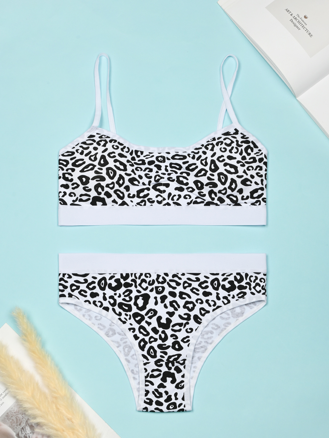 Ropa interior deportiva para niñas, sujetador de desarrollo para estudiantes de secundaria, copa fija, ropa interior de algodón para niñas, 12-16 años