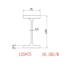 �՘˹����125x75x5.5x9.5���|A572���l���ۃr��