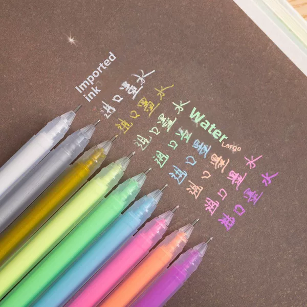 New Large-Capacity Highlight Pen Diary Graffiti Pen Student Highlight Flash Pen Highlight Pen Hair Student Stationery