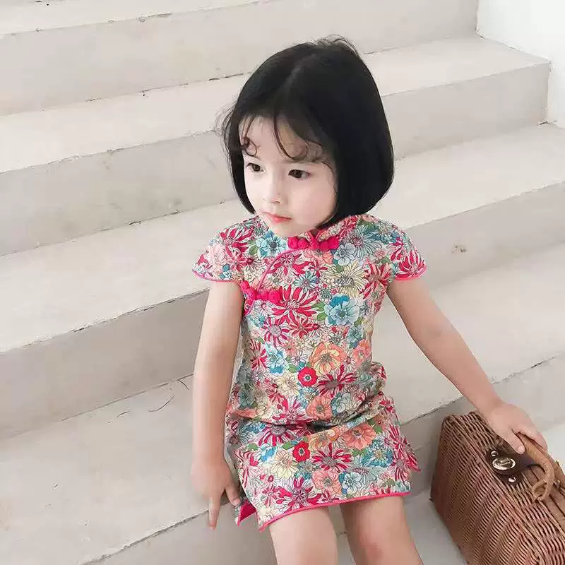 Летний чонсам, этничeское платье, юбка