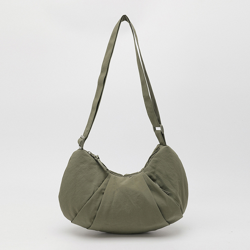 Bolso de mujer Waffle Nylon bolso de medio mes bolsa casual de moda versátil gran capacidad de hombro mochila bolso de bolsas image 17