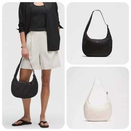 跨境Lulu露露4L单肩包腋下包包包斜挎时尚百搭女包包lulu牛角包