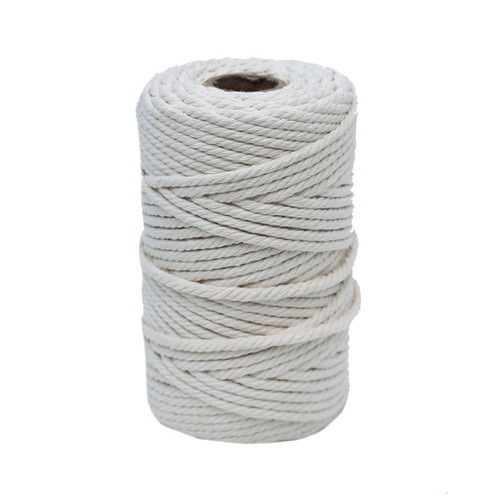 Braided white cotton rope handmade DIY tapestry rope bundled decorative tag rope colorful rice dumpling rope manufacturer wholesale