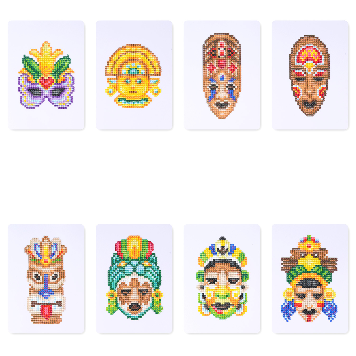 Estación independiente transfronteriza venta caliente 5D pintura de diamantes sin marco DIY máscara original decoración colgar mural al por mayor