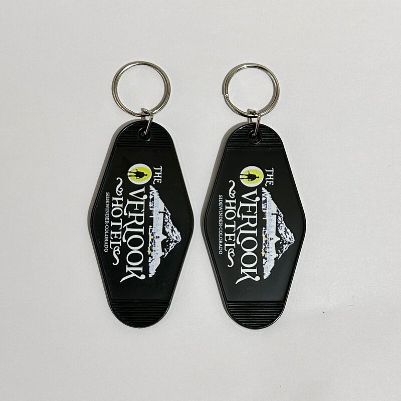 Cross-Border Room Card Keychain Plastic Luggage Tag Retro Motel Number Plate Diamond Hotel Key Plate