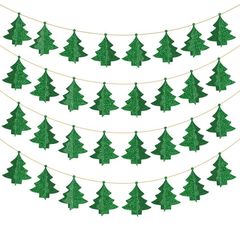 越境新品クリスマスパーティー立体クリスマスツリー旗横断幕クリスマスツリー装飾ペンダント