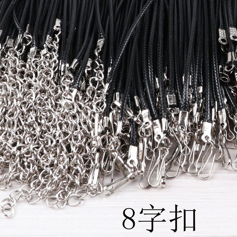 Khóa số 8 1,5mm có dây chuyền đuôi