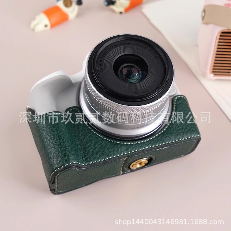 (2개) 캐논 마이크로 단일 카메라 R50 R10 R100 카메라 보호 케이스 기본 R100 LITCHI 패턴 카메라 백에 적합