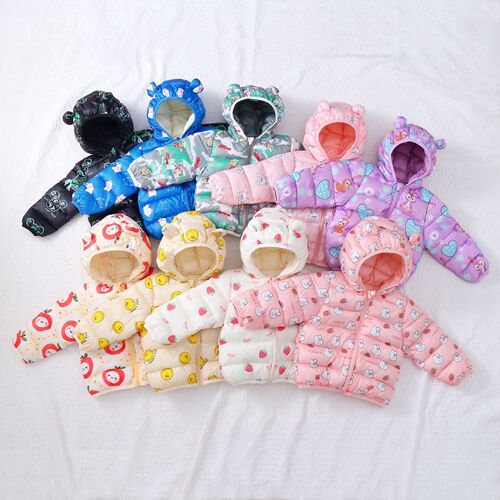 Amazon children's clothing autumn and winter new cartoon children's down cotton clothes for small and medium-sized children's cotton clothes for boys and girls 'light coat