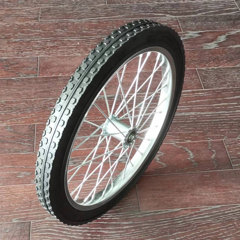 16寸20寸半空心橡胶轮马车轮轮椅轮工具车辐条轮实心胎量大优惠