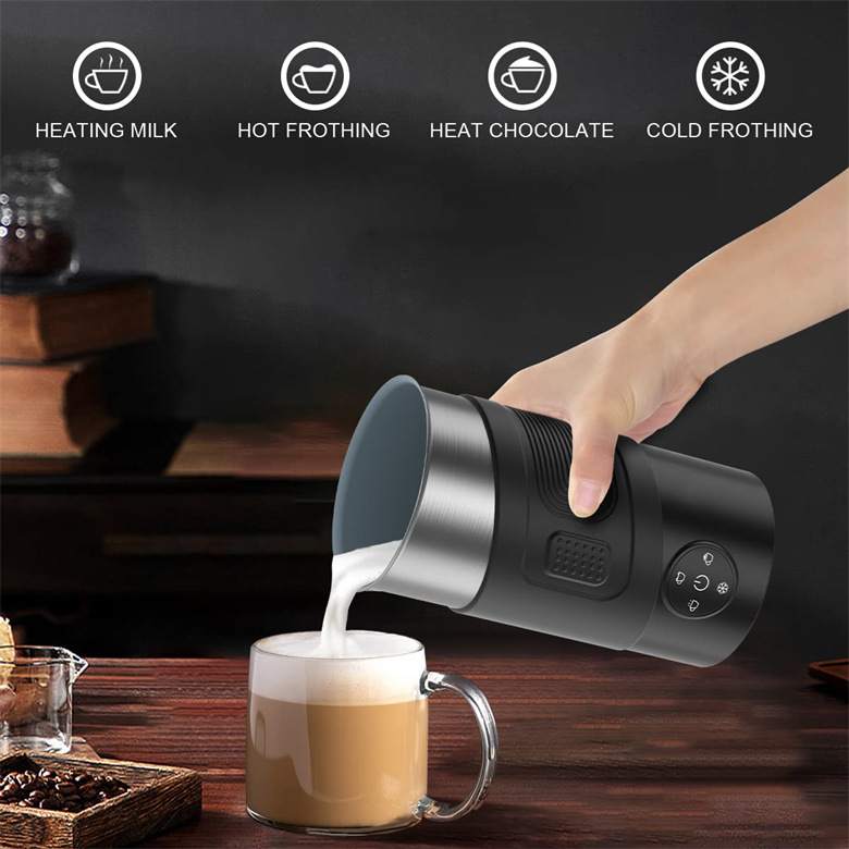 Automático multifuncional hogar caliente y fría burbuja de leche doble efecto café marca nuevo café leche burbuja dispensador