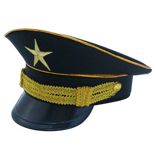 Pilot Police Adult Hat Masquerade Ball Performance Five-pointed Star Big Brim Hat Festival Factory Direct Unisex