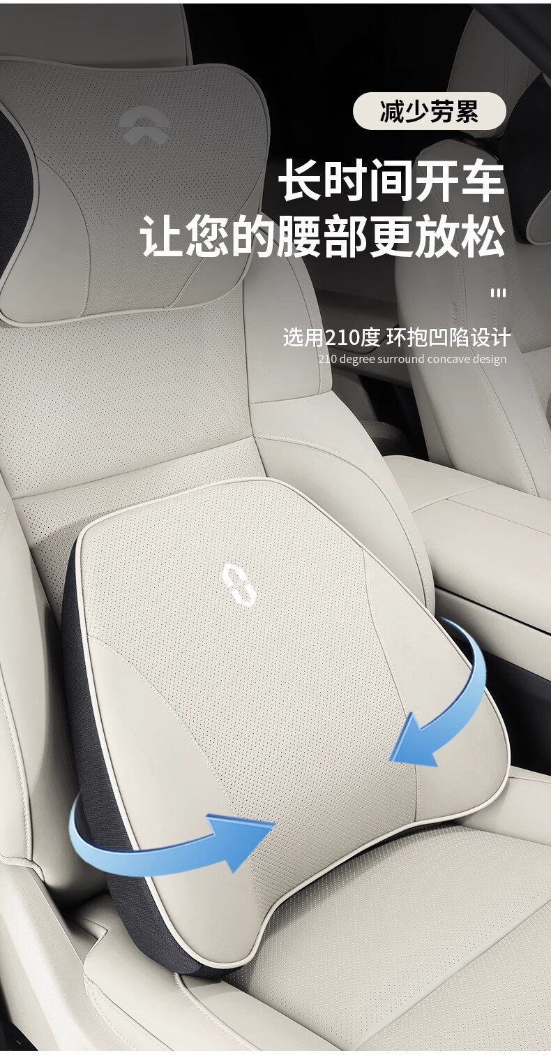 Grf Wenjie Car Pillow Lumbar Support M7 M8 M9 M5 Ultra Neck Pillow Car Interior Decoration Accessories Genuine Leather
