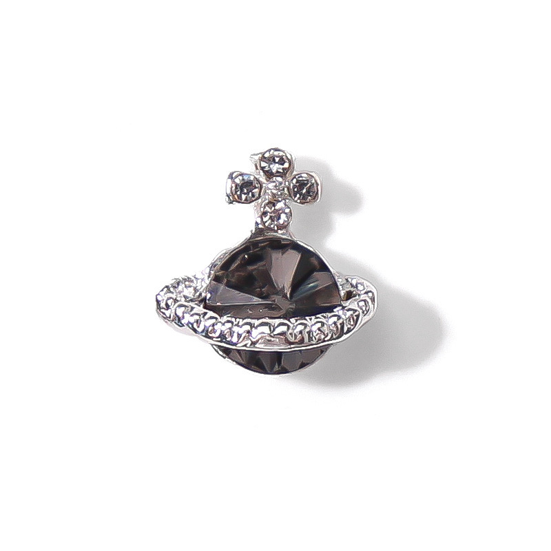 2021 Nueva joyería de Planeta de aleación de uñas popular transfronteriza brillante multicolor Luz de lujo incrustado en diamante uñas decoración de cielo estrellado