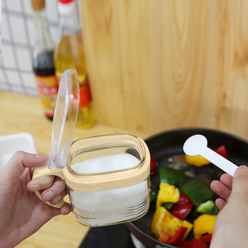 Zhenxing square glass seasoning jar YH5996 kitchen household seasoning jar seasoning jar salt jar storage jar