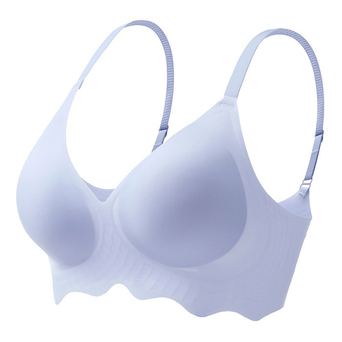 Cooling underwear for women, ice silk, traceless, small breasts, no wires, anti-sagging, breast reduction, summer thin sports bra