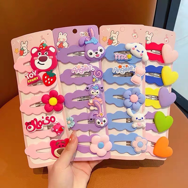 Strawberry Bear Children's Hair Clip for Girls, New Fashion Hairpin Headwear, StarDali Little Girl Side Bangs Hair Clip