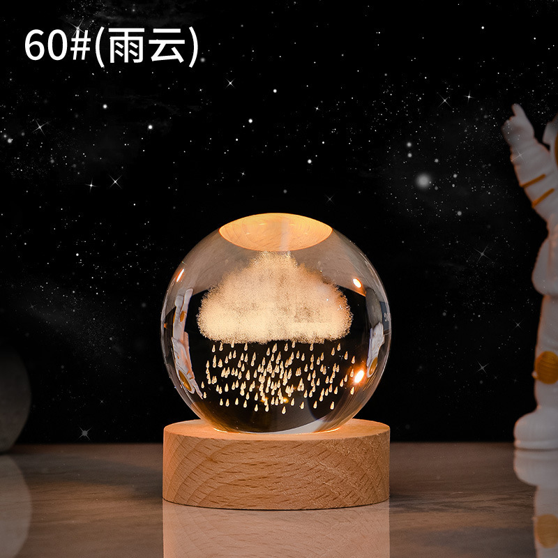 Cielo estrellado luminoso bola de cristal decoración Sol Galaxy Regalo de Cumpleaños luz de la noche regalo del Día de San Valentín de Navidad