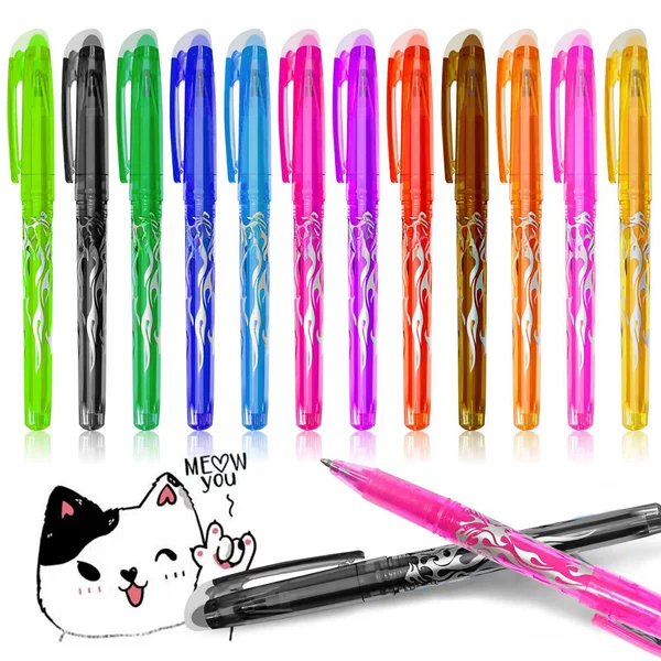 Cross-border Hot-selling Erasable Pen Student Temperature Control Pen 0.5mm Erasable Gel Pen Office Stationery Friction Gel Pen
