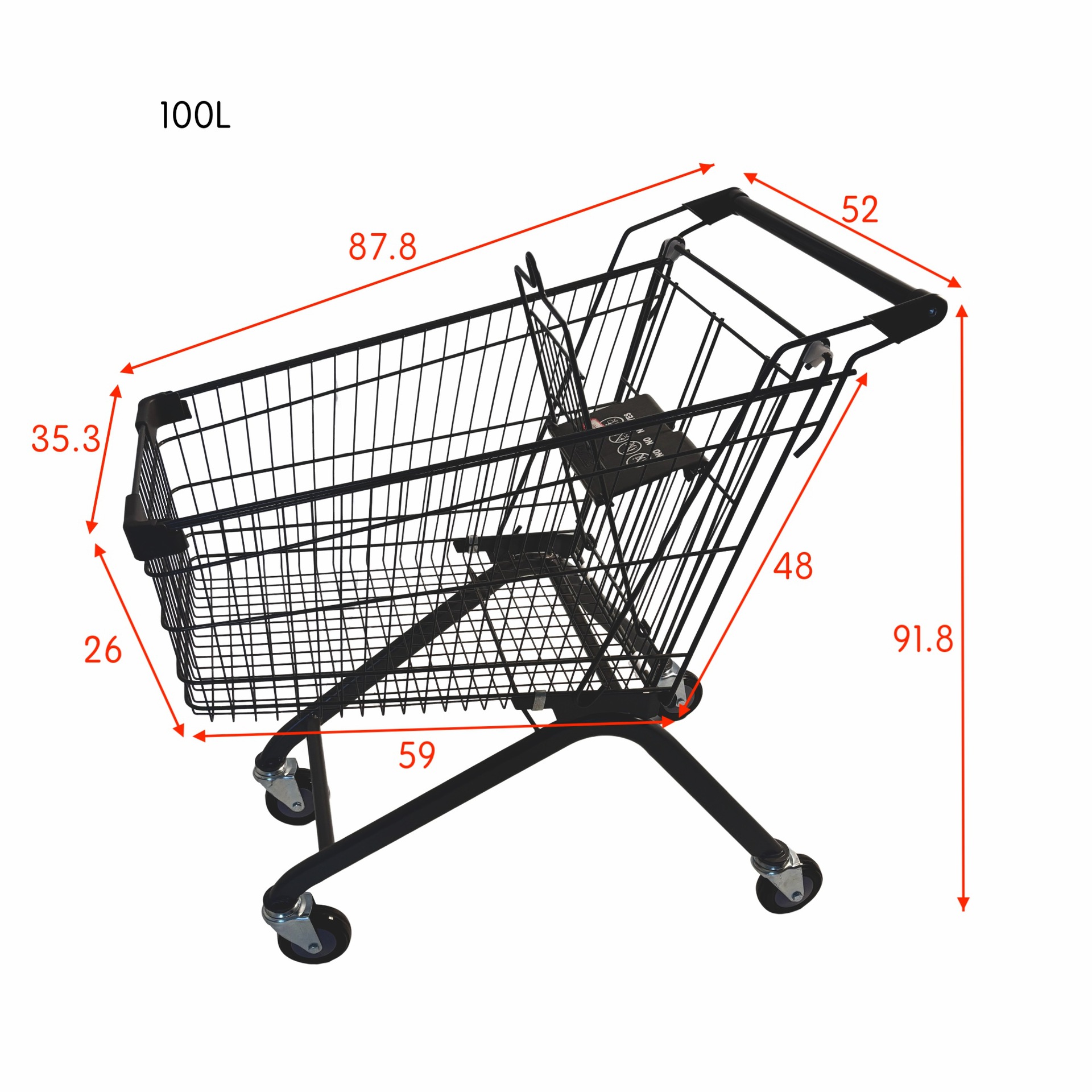 100L 회색 자동 휠 높은 구성 PU 휠