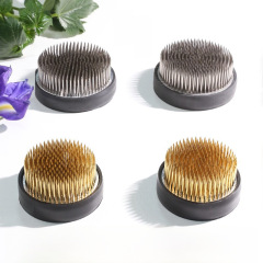 Chinese Copper Needle Flower Pot for Jian Mountain Flower Arrangement Tool, Specialized Japanese Flower Arrangement Base Fixing Gadget