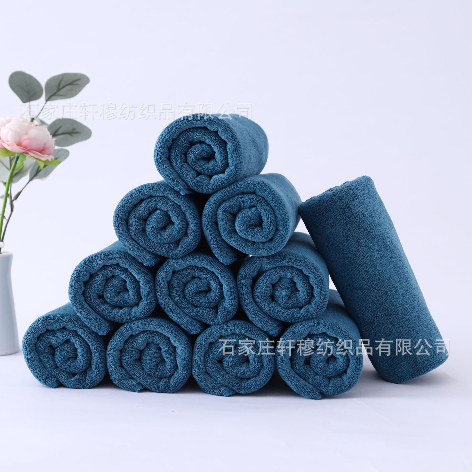 Peacock blue / 35*75(hairdressing towel) 300g/ ㎡