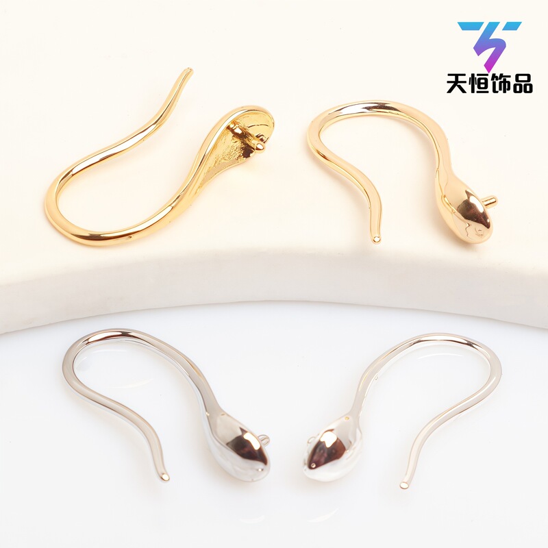 14K Gold-Filled Color-Preserving High-Heeled Shoes Earrings Curved Hook Earrings DIY Jewelry Accessories Ear Hook Empty Support Ear Spoon Earrings