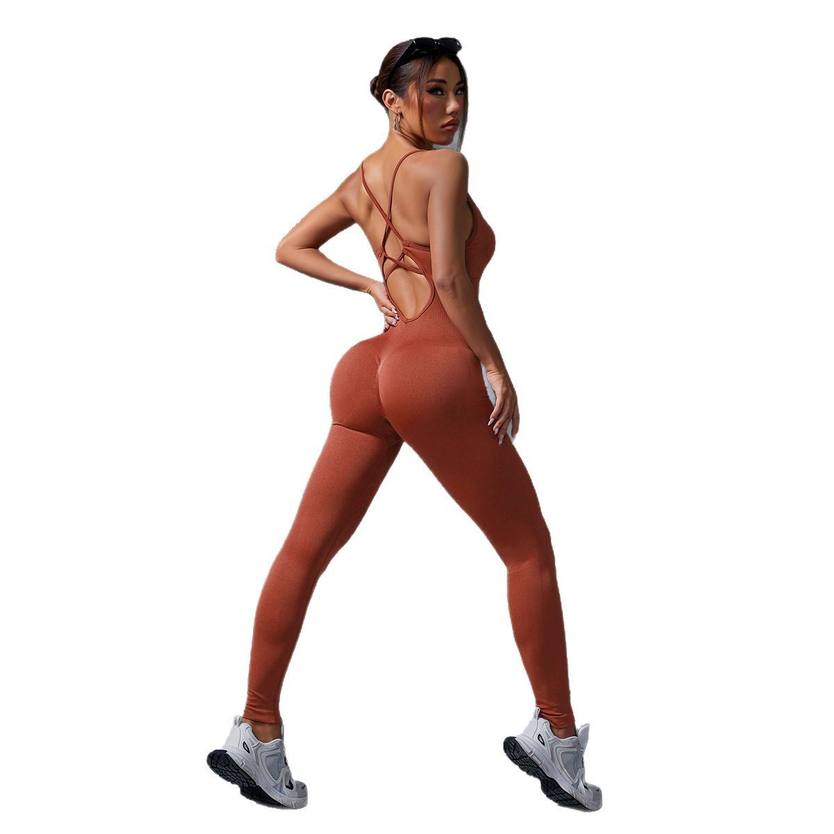 Nuevos pantalones largos roscados con almohadilla para el pecho, ropa deportiva sin costura, cuerpo a cuerpo, cuerpo a cuerpo, cuerpo a cuerpo, cuerpo a cuerpo