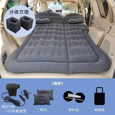 Vehicle-mounted inflatable bed, Travel Bed, Off-Road Vehicle Backseat - tailgate-and-rear-seat-dual-use-suv-honeycomb-black-with-5m-pump-a-pair-of-square-piers