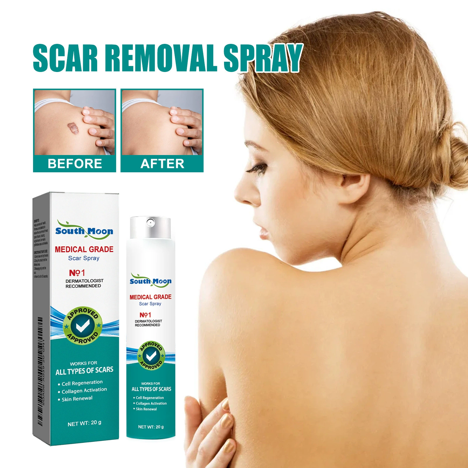 South Moon Спрей для ухода за кожей Спрей для ухода за кожей Спрей для увлажнения кожи гладкий и прозрачный спрей