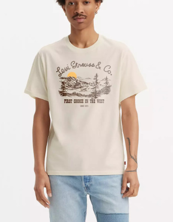 2025欧米ファッションクロスボーダー夏新作トレンドLevi「s高品質男女同モデルtシャツプリント|undefined