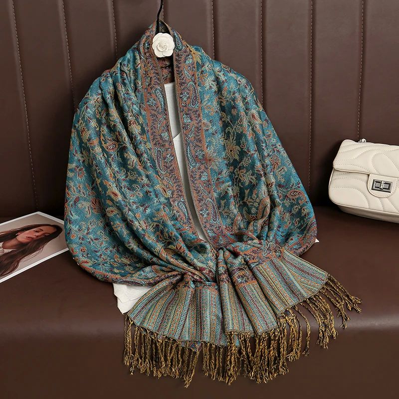 Tassel Blanket Design Thick Pashmina New Winter Warm Shawl W
