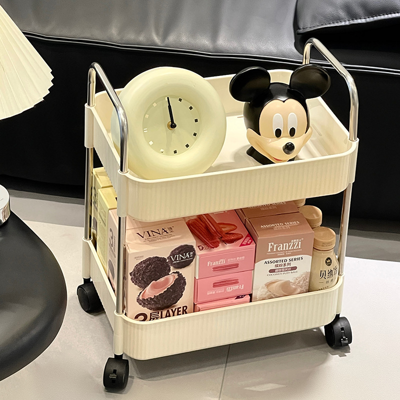 Estante de almacenamiento de carrito doméstico cocina piso de piso dormitorio snack multicapa baño móvil almacenamiento de almacenamiento de inodoro