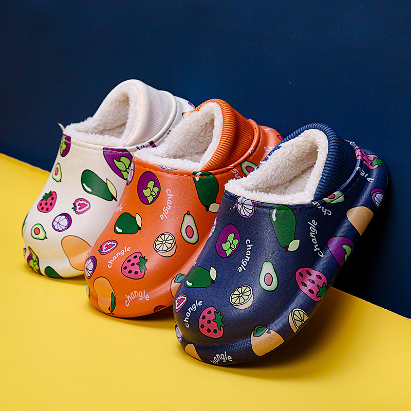 Boys' Cotton Shoes 2025 New Winter Medium and Large Children's Cotton Slippers Camouflage Waterproof Outer Wear Girls' Snow Boots Fleece-Lined and Thickeneding